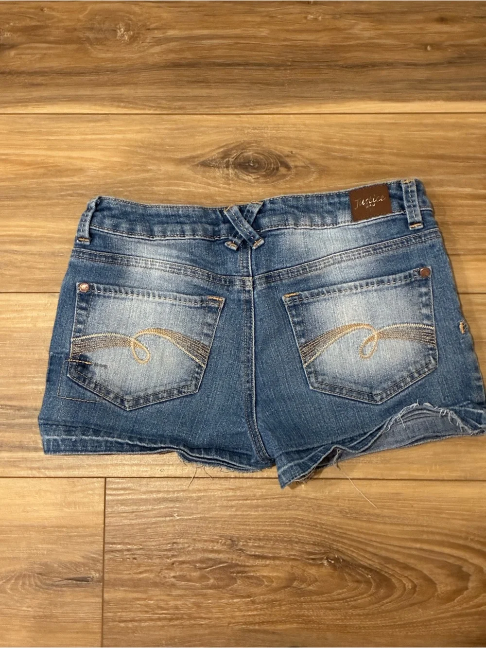 Justice Girls Denim Cutoff Light Wash Jean Shorts Size 14R